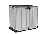 Keter Store It Out Nova Outdoor Garden Furniture Storage Shed Light Grey with Dark Grey Lid | Fade Free | All Weather Resistant | Safe and Secure | Zero Maintenance | 5 year Warranty