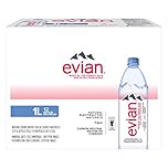 evian natural spring water, 1 L Bottles, 12 Pack