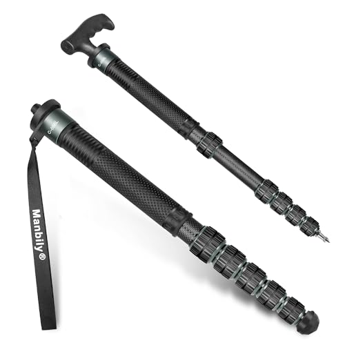 Manbily C-666L 32mm Einbeinstativ Carbon für Kameras 44cm-174cm Kohlefaser Monopod Stativ DSLR Reise-Einbeinstativ mit Gehstockgriff 6 Abschnitte Wanderstöcke Max. 15KG mit Telefonclip für Videokamera Manbily C-666L 32mm Einbeinstativ Carbon für Kameras 44cm-174cm Kohlefaser Monopod Stativ DSLR Reise-Einbeinstativ mit Gehstockgriff 6 Abschnitte Wanderstöcke Max. 15KG mit Telefonclip für Videokamera