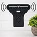 Power Perch Outlet Shelf with Cord Storage Strap – Bathroom Shelf for Electric Toothbrush and Toiletries – Small Wall Shelves for Homepod Mini, Echo Dot Stand – Easy Install, Black, 1-Pack