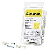 #8 Self Drilling Drywall Plastic Anchors with Screws - No Pre Drill Hole Preparation Required - 75 Lbs (50 Pack)