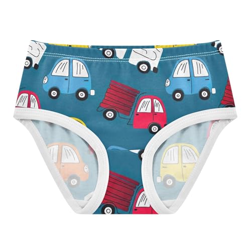 Toddlers Underwear Floral 2t Cotton Cute Panties Girl Bright Undies Kids Briefs Cute Cars Trucks Blue - Main Image