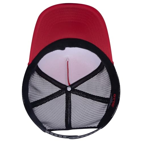 Image of OTTO Polyester Foam Front 5 Panel High Crown Mesh Back Trucker Hats in 97, Bulk, Wholesale