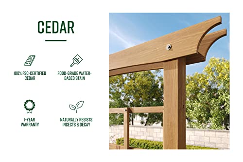 Rosewood 47"W x 89"H Cedar Arbor