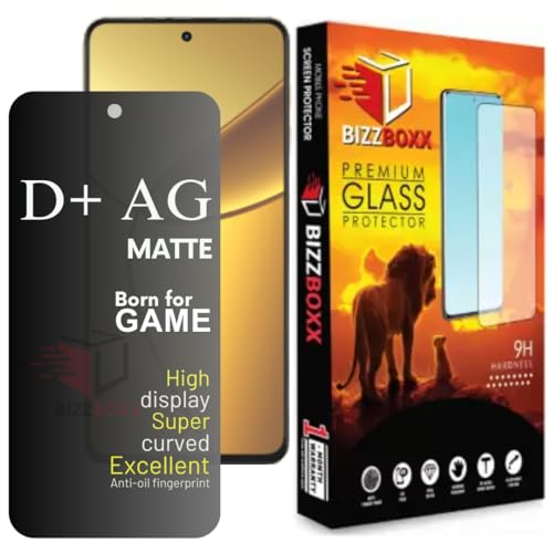 Image of Compatible With realme 12+ 5G | realme P1 5G | realme Narzo 70 Pro 5G D+ AG Matte Tempered Glass Screen Guard Protector Anti-Fingerprint Gaming Special With Camera Cut - Pack of 1