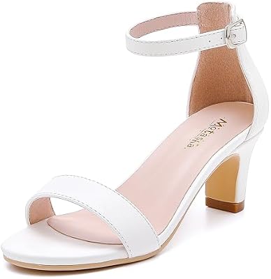 Motasha White Girls Heels: Elegant Dress Shoes for First Communion, Wedding, Easter & Parties (Size...