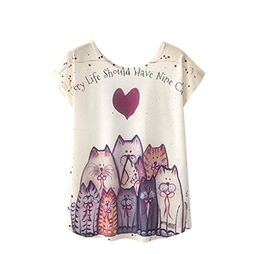 QinMM Camiseta Tops Estampada para Mascotas de Mujer, Camisa de Verano de Gato de Perro de Manga Corta (XL, A) Cover