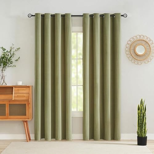Rideaux occultants à œillets 52W x 108L texture douce pour salon