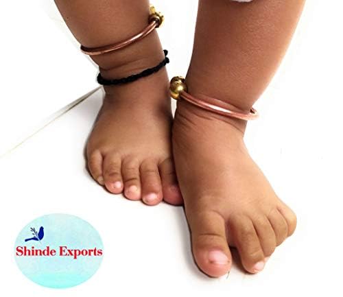 pure copper small leg kada anklet adjustable (0 to 1 Year)2