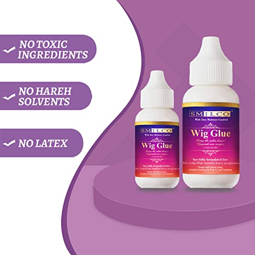 Wig Glue 1.3Oz, Waterproof Lace Front Wig Glue For Wigs, Transparent Lace Adhesive For Hair Replacement, Strong Hold #TOP1