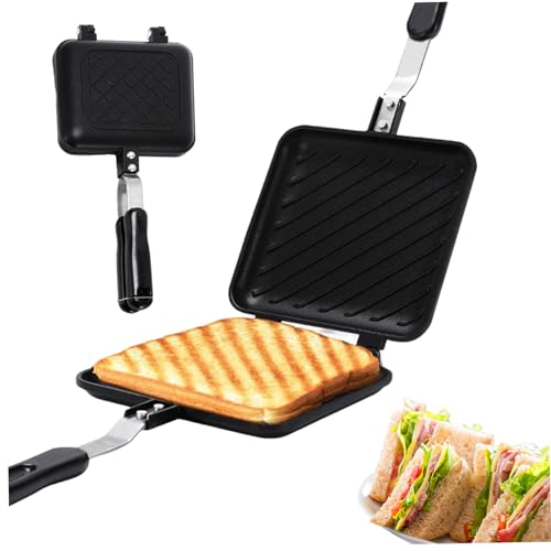 Sandwich fabricante de sándwich tostado camping toster calefacción rápida fabricante de toastie toastie sándwich prensa de con mango anti-escalvado sin deslizamiento para pan desayuno con to
