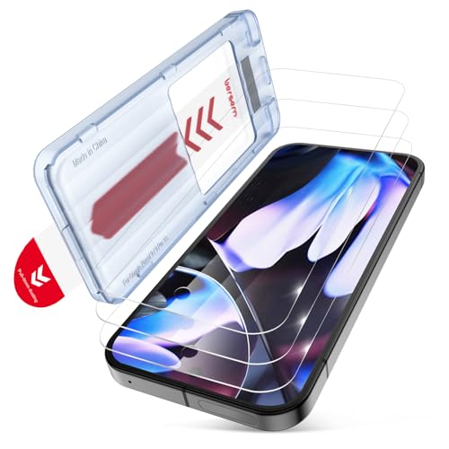 BERSEM 3 Pack for Google Pixel 10 Pro XL/Pixel 9 Pro XL Screen Protector, 9H+ Tempered Glass Film with Customized Installation Tray, Fingerprint Unlock, Military Grade Shatterproof, HD Clear, Scratch Resistant