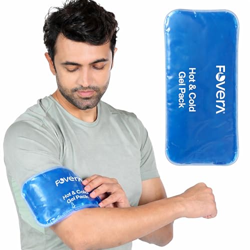 Image of FOVERA Reusable Hot & Cold Pack for Muscle Pain Relief & Injury | Ideal for Knees, Shoulder, Neck & Ankle | Long-Lasting Hot & Cold Therapy (Regular - 5 x 10 Inch, Without Cover)