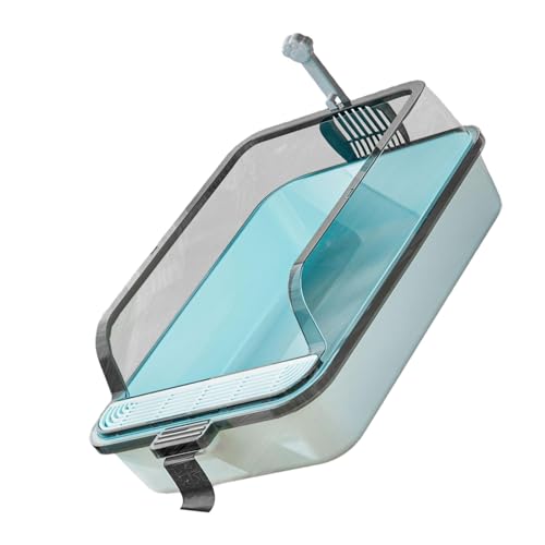 Bac à litière couvert pour chat lapin avec sac à déjections portable anti-odeurs - 4