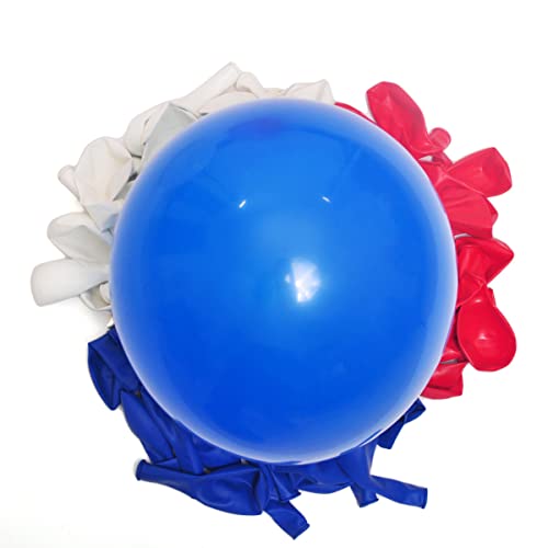 Image of 300 Pack Red White and Blue Balloons 100 of each of the 3 colors 12 inch Red White Blue Party Balloon Bulk for Various Party Events Decorations