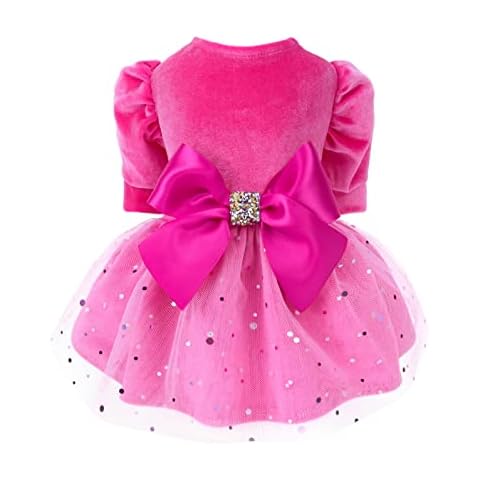 Fitwarm Mothers Day Dog Winter Dress for Small Dogs Girl, Pink, Medium Cover