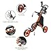 FLAGTAG Golf Push Cart 3 Wheel,Foldable Golf Push Cart,Golf Bag Cart with Foot Brake,Umbrella Holder, Cup Holder, Storage Compartment