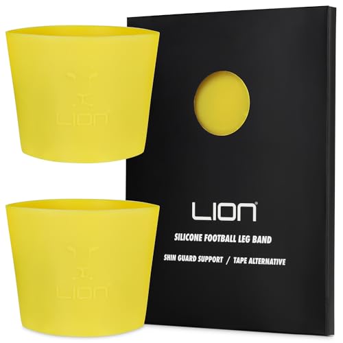 Silicone Football Leg Bands For Adults & Kids - The Tape Alternative To Hold Shin Pads In Place To Match Your Kit (Yellow)