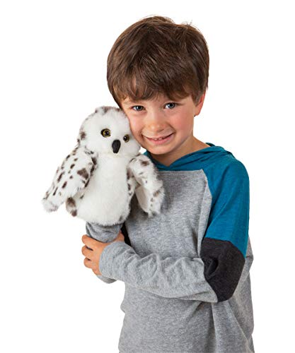 Little Snowy Owl Little Puppet, White, Gray, Black #TOP2