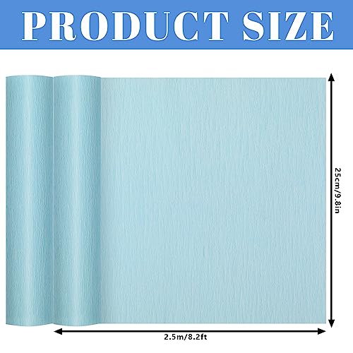 Whaline 8 Rolls Crepe Paper Streamers 25 x 250cm 4 Colors Party Streamers Blue Theme Crepe Paper Roll Decorative Craft Streamer for DIY Gift Wrapping Paper Crafts Room Wall Decoration