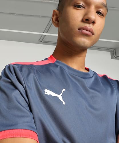 Image of Puma Men's teamLIGA Football Jersey | Lightweight and Sweat Proof Polyester Sports Crew Neck Training T-Shirt for Men | Breathable Athletic T-Shirt for Football & Sports