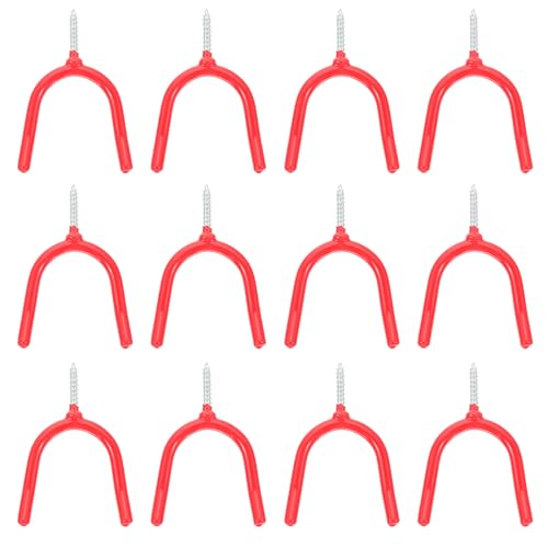 LOORGVEL 16 Ganchos Multiusos de Pared para Colgar Herramientas y Trapeadores, Material Duradero para Garaje y Taller