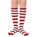 Toddler Stripe Knee High Socks Girls Long Tube Halloween Sock Kids Cotton Stocking Red And White Striped 3-6 Years
