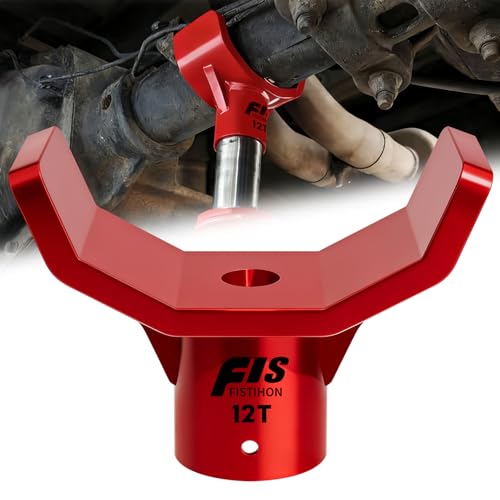 Bottle Jack Adapter for 12t Jack - Safe Steel Lifting Saddle for 3 Inch and 4 Inch Round & Square Axle Tube, Fits 1.65 Inch or Smaller Diameter Accessories (Red)