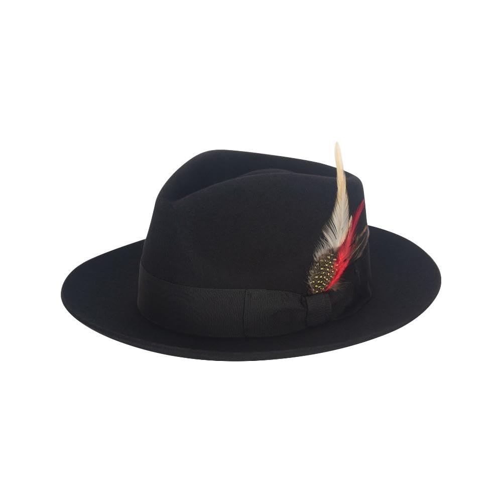 WALKER AND HAWKES - Wool Felt Preston Outback Hat - Black - L (59cm)