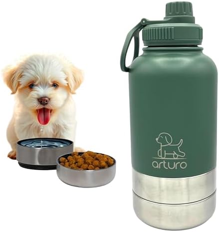 Todo en uno - Termo auténtico Acero - con Plato para Comida y Pla...