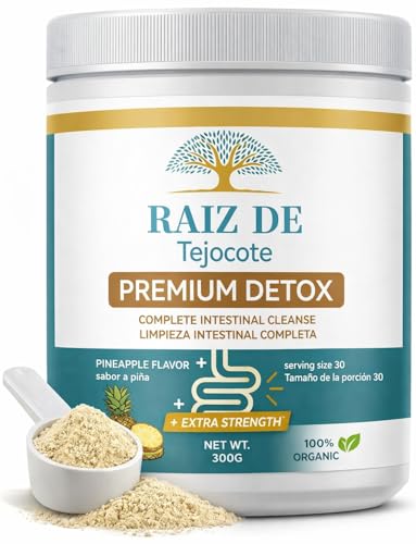 Raiz DE Tejocote Style Premium Detox – Plant-Based, Herbal Powder Digestive & Gut Support – Pineapple Flavor – All Natural Proprietary Formula – 300g