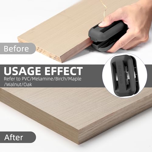 Image of GSCIT Club Edge Banding Trimmer, with Tungsten Carbide Blades, Hand Planer Edge Bander for Burrs,Edge Corner Planer,Wood Chamfering Fillet Scraper,Edge Banding Cutter for PVC ABS Melamine (Gray)