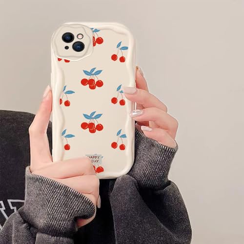 PAIXIKYZ Compatible con iPhone 15 Funda Silicona Suave con Diseño Ondas Cremosas Suaves