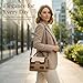 Collection Satchel for Women - Ladies Shoulder Bag With Top Handle, Crossbody Handbag Purse with Adjustable (Khaki)
