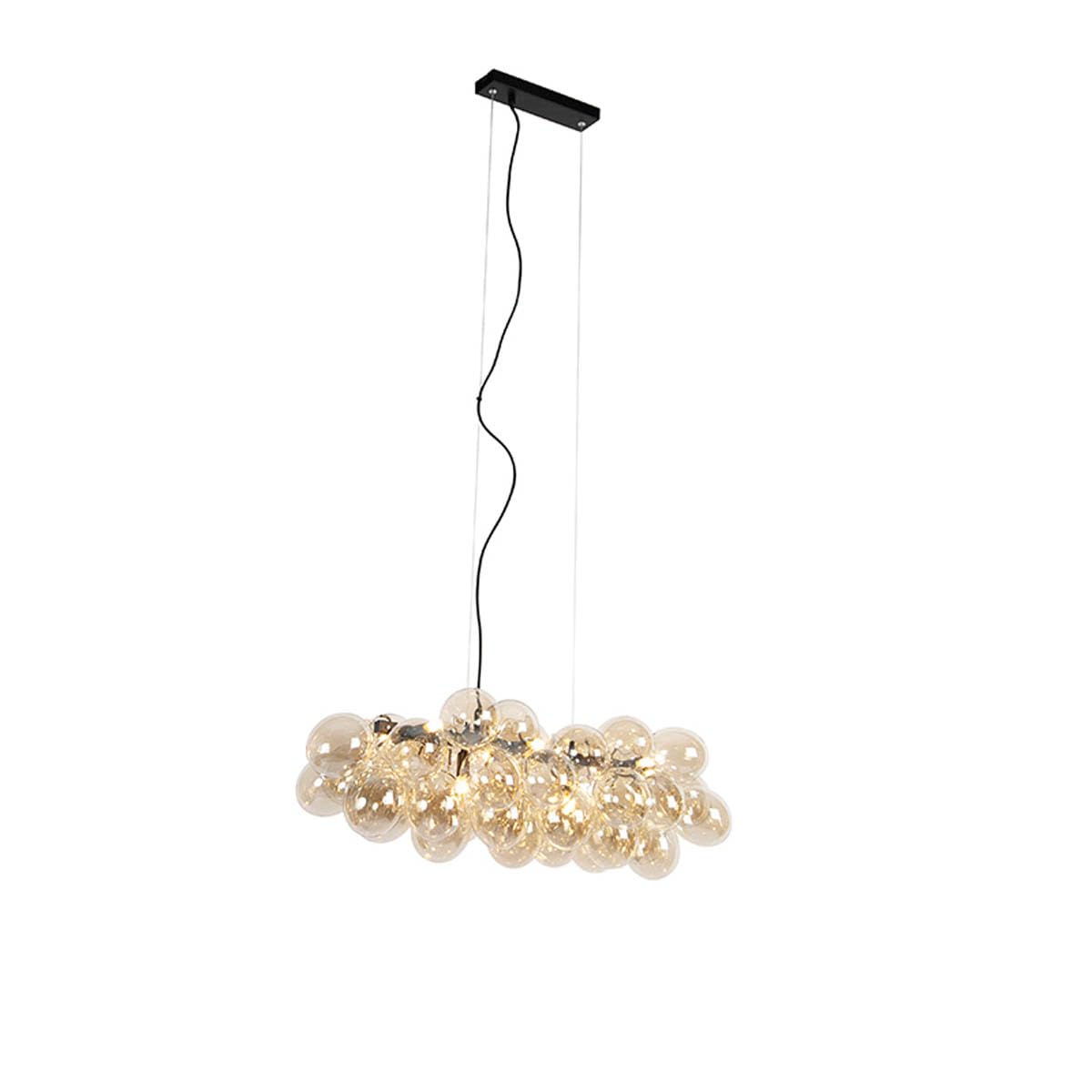 Qazqa uvas - Lampada a sospensione tavolo soggiorno Design - 8 luce - L 800 mm - Oro/Ottone - Design - Soggiorno I Camera da letto