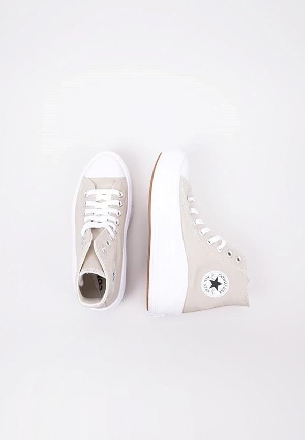 Converse Unisex Chuck Taylor All Star Move High Canvas Sneaker - Lace up Closure Style - Beach Stone 8.5 by Converse - Image 7