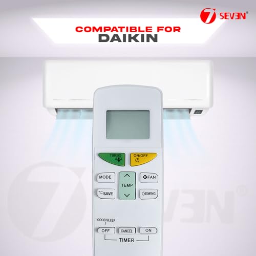 Image of 7SEVEN Compatible Daikin Ac Remote Original ARC470A25 ARC70A1 Model 132A Suitable for Split and Window Air Conditioner and Replicate of Genuine Remotes