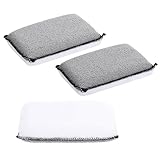 3 Pcs Car Interior Scrubbing Sponges, 5"x3" Auto Detailing Scrub Pads, Microfiber Car Wash Sponges, Interior Cleaning Sponge for Leather, Plastic, Vinyl, Upholstery