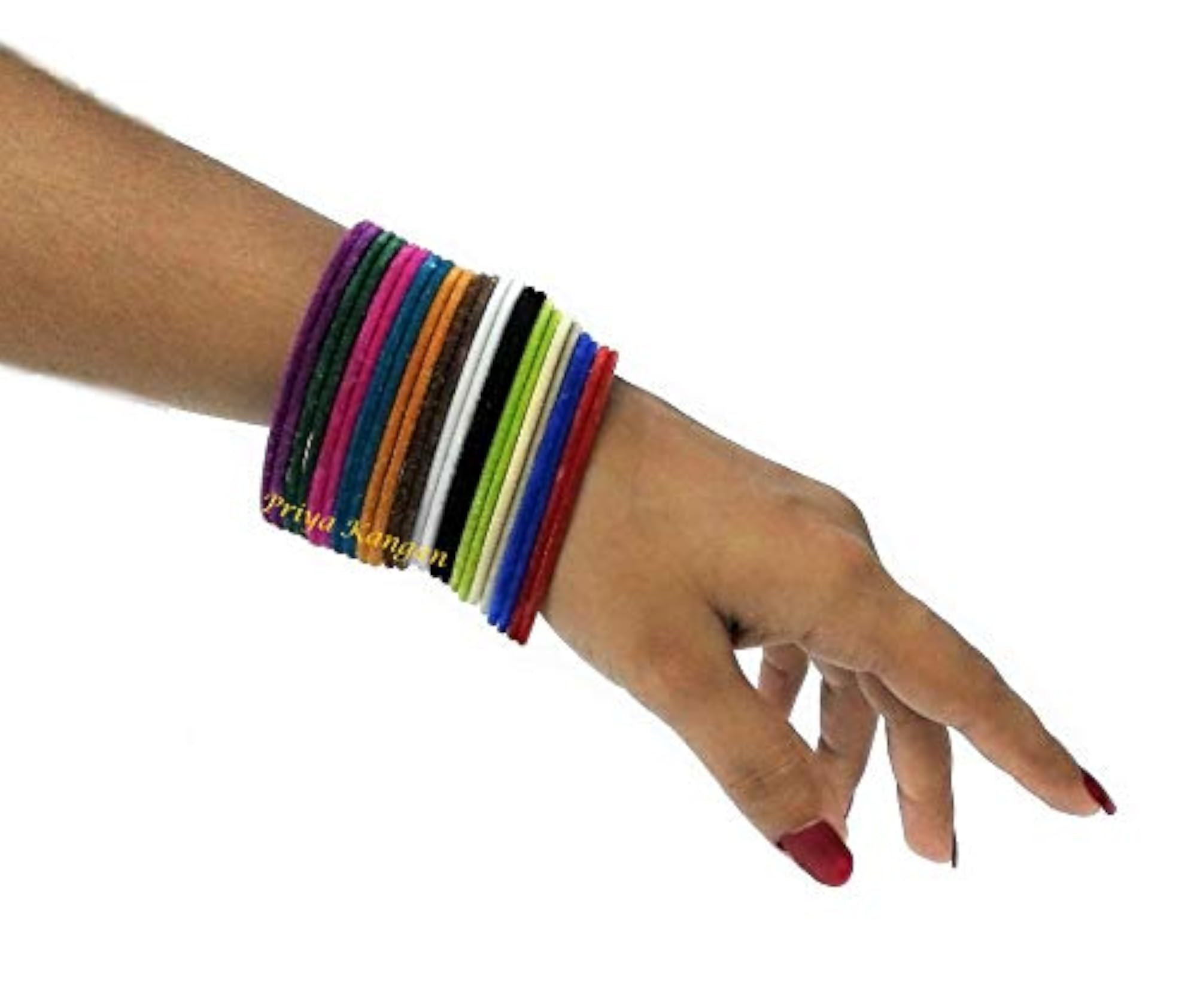 Exotic Look Metal Velvet Bangles (Pack of 48)