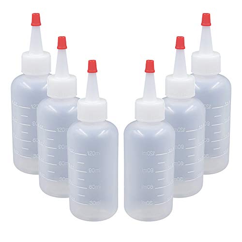 Set of 12 - 32 Oz. (Ounce) Large Clear Squeeze Bottle, Condiment Squeeze Bottle, Open-Tip, Wide Screw-On Spout, Polyethylene Durable Plastic, Diner Style