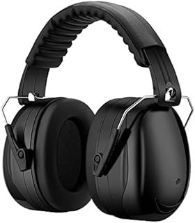 SNR 34dB Ear protection, Noise Reduction Safety Ear Muffs, Shooting Hearing Protection Earmuffs, with Padded Headband, Compact Foldable, for Range Hunting Mowing Construction Men Women Adult