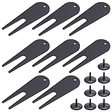 PLIGREAT 8 Stück Metall Golf Divot Reparaturwerkzeug Tragbare Golf Divot Tools Fairway Reparatur Gabel Für Männer Frauen Sport Liebhaber Fairway Reparatur