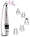 Bvser Blackhead Remover Vacuum, Electric Facial Pore Vacuum Acne Comedone Suction Extractor Cleaner Tool Kit USB Rechargeable with LED Display 6 Probes for Women and Men Facial Skin