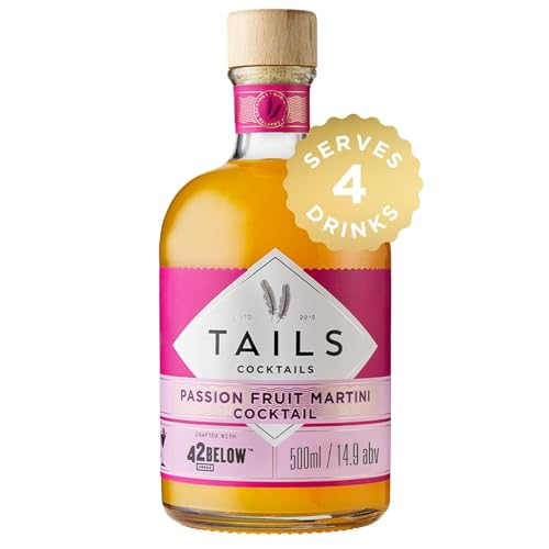 TAILS Cocktails Passion Fruit Martini Cocktail 14.9% ABV 50cl / 500ml Ready to Drink Premixed Vodka Cocktail