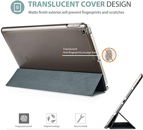 ProCase for iPad 9th/ 8th/ 7th Generation Case 10.2 Inch (2021/2020/2019 Release), 10.2 iPad Case 9th/ 8th/ 7th Gen Cover, Slim Smart Cover with Translucent Hard Shell Back -Matte Grey by ProCase - Image 4
