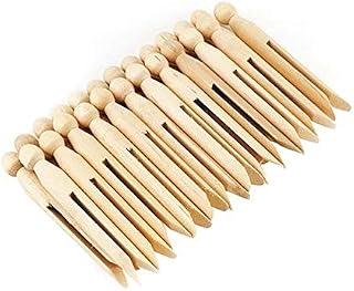 KNIGHT Wooden Dolly Pegs Pack of 24 KLÄDNYPOR, Traditional Clothes Line Pegs for Washing Lines Laundry & Craft.
