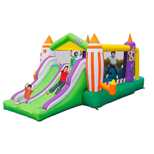 Decorsure Aufblasbares Trampolin Hüpfburg Doppelrutsche Hüpfburg Aufblasbare Hüpfburg Jumper Multifunktionsspielplatz Cover