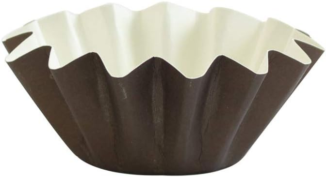 Black Ruffled Design Baking Cups - Grease Resistant Cupcake & Muffin Liners, Case Pack of 576 - For Baking, Parties & Catering