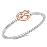Oxford Diamond Co Choose Your Color Sterling Silver Knot Ring