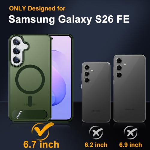 Image of SPIDERCASE Magnetic for Samsung Galaxy S26 FE Case,with Stand,Green